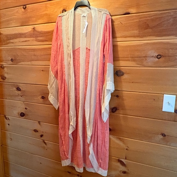 POL Color Block Long Bell Sleeve Maxi Cardigan - Picture 2 of 10